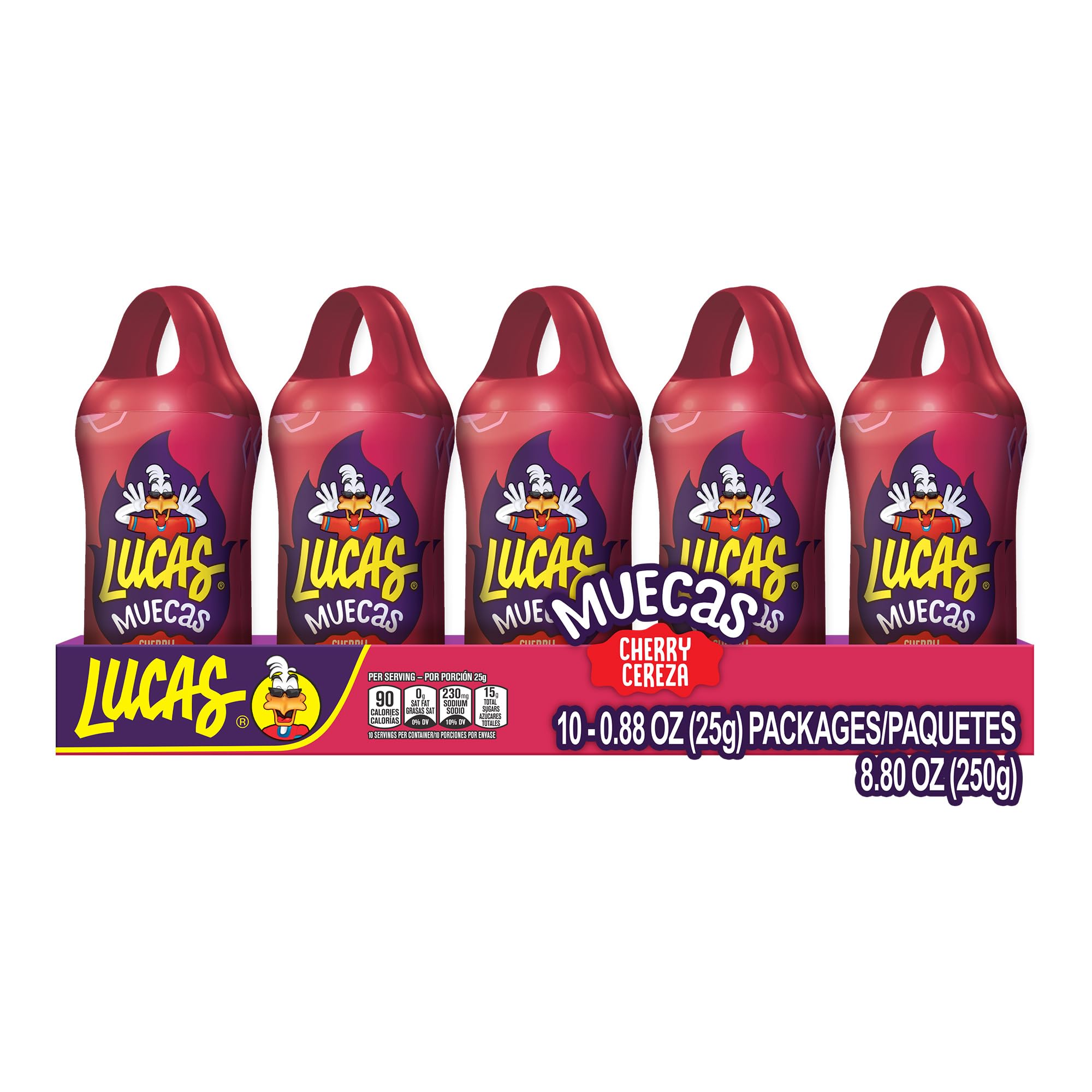 Amazon.com : Lucas Muecas Cherry Flavor Lollipop With Chili Powder